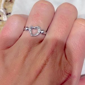 Tiffany & Co Elsa Peretti diamond open heart ring